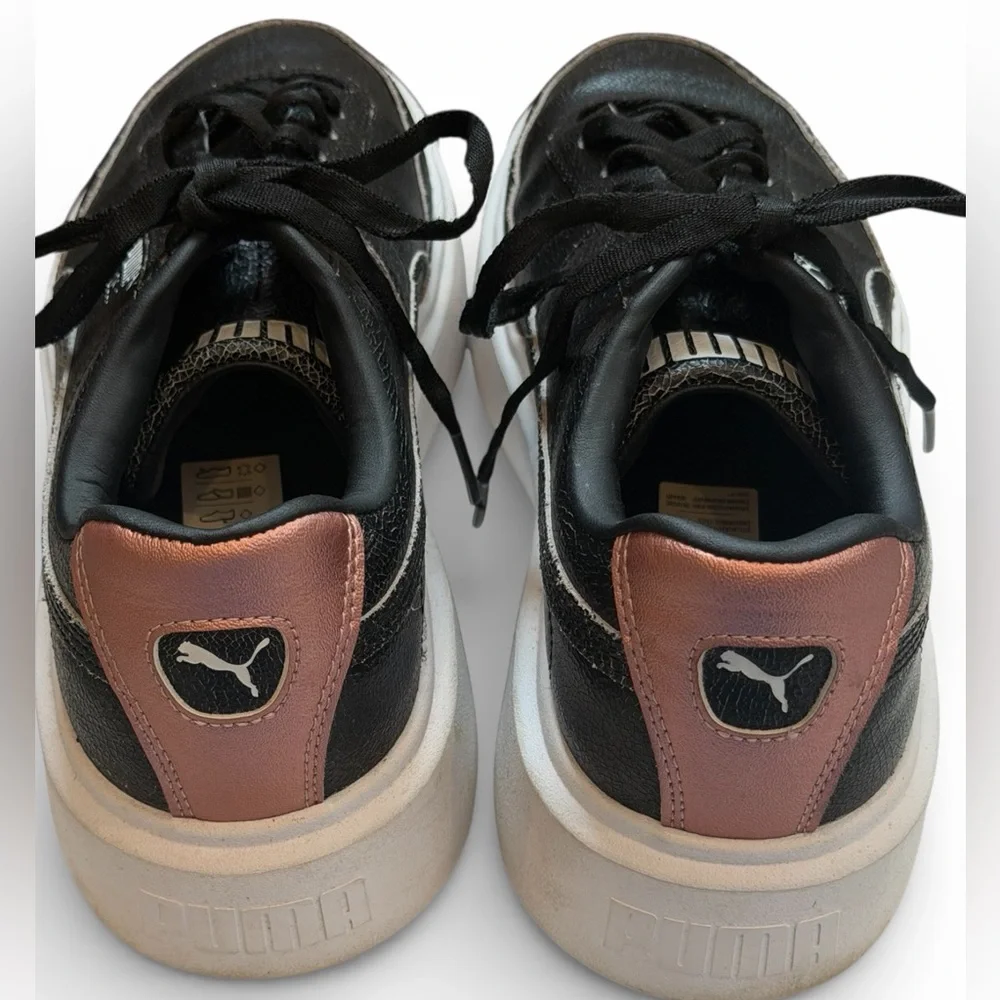 Puma Oslo Maja Sneaker Black Cracked‎ Finish Women's Size 9